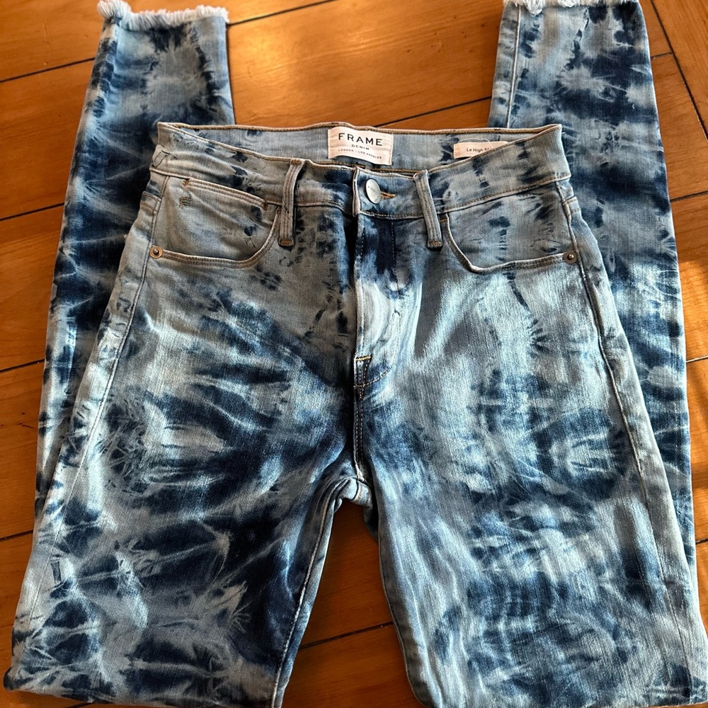 Frame Le High Skinny Jeans London Los Angeles Very Rare Pattern Style NWOT $195